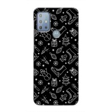 Новогодние, Праздничные Чехлы для Motorola MOTO G10 - 2024 год (Новогодний фон)