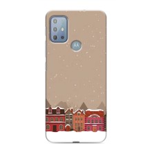 Новогодние, Праздничные Чехлы для Motorola MOTO G10 - 2024 год (Зимний город)