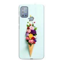 Чохли з тематикою "КВІТИ" на Motorola MOTO G10 (Квітка-морозиво)