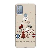 Рождественские Чехлы для Motorola MOTO G10 (VPrint) (Merry Christmas)