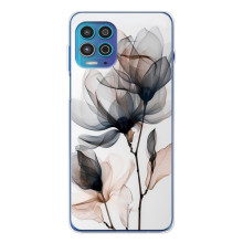 Чехол с цветочным принтом на Мото Джи100 Про – Цветы на белом