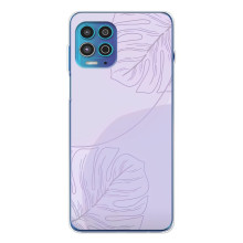 Чехол цветочный дизайн для Motorola MOTO G100 Pro – Монстера фиолетовая
