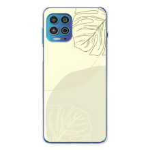 Чехол цветочный дизайн для Motorola MOTO G100 Pro – Зелёный фон