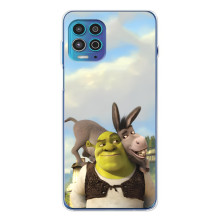Чехол с мультфильмом Шрек на Motorola MOTO G100 Pro – Шрек и осел