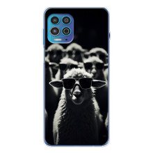 Чехол с принтом стильные животные для Мото Джи100 Про (Овечка в очках)