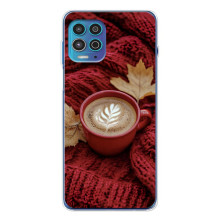 Чехол с уникальным дизайном «Осень с кофе» для Motorola MOTO G100 Pro – Кофе на пледе
