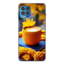 Чехол с уникальным дизайном «Осень с кофе» для Motorola MOTO G100 Pro – Кофе с жёлтым