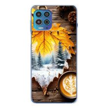 Чехол с уникальным дизайном «Осень с кофе» для Motorola MOTO G100 Pro – Осенне-зимнее кофе
