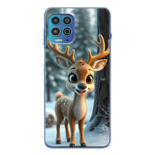 Яркий чехол для Motorola MOTO G100 Pro с Зимними Оленятами – Оленёнок в лесу