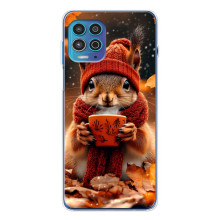 Печатный чехол «Зверята с кофе» для Motorola MOTO G100 Pro – Белка с кофе