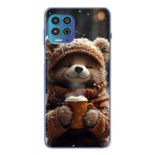 Печатный чехол «Зверята с кофе» для Motorola MOTO G100 Pro – Мишка с кофе