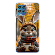Печатный чехол «Зверята с кофе» для Motorola MOTO G100 Pro – Зайчик с кофе