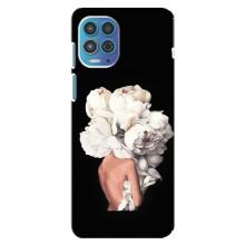 Чехлы (ART) Цветы на Motorola MOTO G100 (VPrint) (Білі квіти)