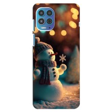 Чехлы на Новый Год Motorola MOTO G100 (Снеговик праздничный)