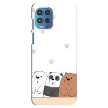 Чохли з зображенням різних тварин на Motorola MOTO G100 (Здивовані ведмедики)