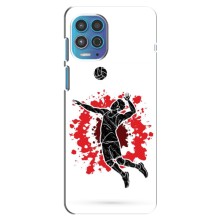 Чехлы с принтом Спортивная тематика для Motorola Moto G100 – Волейболист