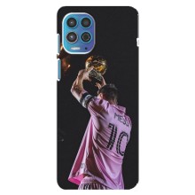 Чехол Месси футболист для Motorola MOTO G100 – Месси с кубом