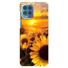 Чехол с Цветами для Motorola MOTO G100 (поле подсолнухов)