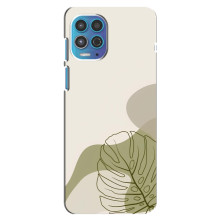 Силиконовый чехол с принтом в цветах на Motorola MOTO G100 – Монстера зелёная