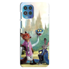 Чехол Зоотрополіс на Motorola MOTO G100 – Ник Джуди и змея