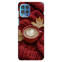 Чехол с уникальным дизайном «Осень с кофе» для Motorola MOTO G100 – Кофе на пледе