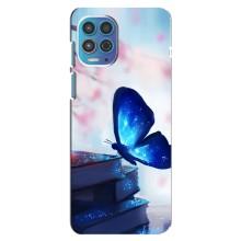 Силіконовий бампер з картинкою звірів для Motorola MOTO G100 (Метелик синій)