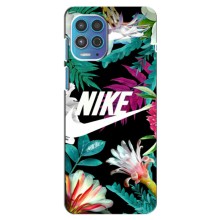 Силиконовый Чехол на Motorola MOTO G100 с картинкой Nike (Цветочный Nike)