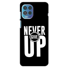 Силиконовый Чехол на Motorola MOTO G100 с картинкой Nike (Never Give UP)