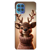 Яркий чехол для Motorola MOTO G100 с Зимними Оленятами – Олень в свитере