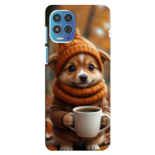 Друкований чохол 'Звірята з кавою' для Motorola MOTO G100 – Песик з кавою