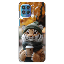 Друкований чохол 'Звірята з кавою' для Motorola MOTO G100 – Тигр з кавою