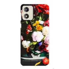 Брендновые Чехлы для Motorola MOTO G13 - (PREMIUMPrint) (Nike цветы)