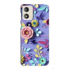 Чехлы с Цветами для Motorola MOTO G13 (VPrint) (Цветочный дизайн)