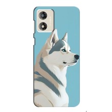 Чехол с Хаски для Motorola MOTO G13 - (AlphaPrint) (Хаски арт)