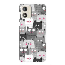 Чехлы с Котиками для Motorola MOTO G13 (VPrint) (Рисованные котики)