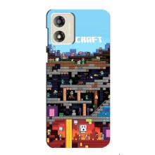 Чехол Майнкрафт на Motorola MOTO G13 (AlphaPrint) Minecraft (фон Minecraft)
