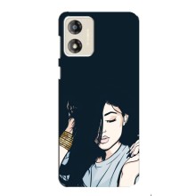 Чехол с печатью для Motorola MOTO G13 - (Мода) (AlphaPrint) (Красивая девочка)