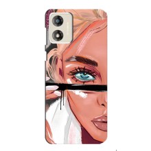 Чехол с печатью для Motorola MOTO G13 - (Мода) (AlphaPrint) (Макияж)