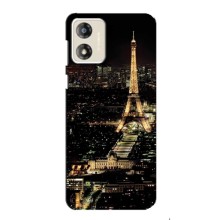 Чехол Эйфелева Башня для Motorola MOTO G13 - (AlphaPrint) (Ночной Париж)