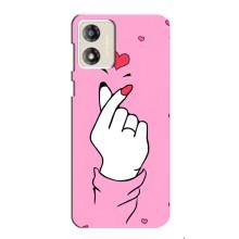 Чехол с принтом для Motorola MOTO G13 (AlphaPrint - Знак сердечка)