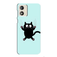 Чехол с принтом для Motorola MOTO G13 (AlphaPrint) Модные коты (Падающий кот)