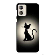 Чехол с принтом для Motorola MOTO G13 (AlphaPrint) Модные коты (Силуэт котика)