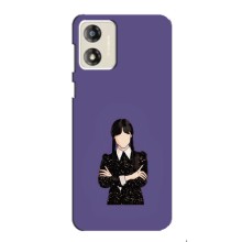 Чехлы Венсдей на Motorola MOTO G13 Уэнсдей (AlphaPrint) (Уэнздей в черном)