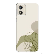 Силиконовый чехол с принтом в цветах на Motorola MOTO G13 – Монстера зелёная