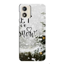Новогодние, Праздничные Чехлы для Motorola MOTO G13 - 2024 год (Let it snow)