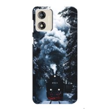 Новогодние, Праздничные Чехлы для Motorola MOTO G13 - 2024 год (Зимний поезд)