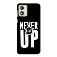 Силиконовый Чехол на Motorola MOTO G13 с картинкой Nike (Never Give UP)