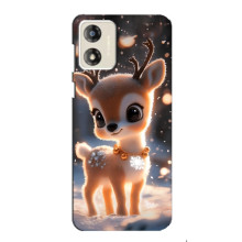 Яркий чехол для Motorola MOTO G13 с Зимними Оленятами – Оленёнок