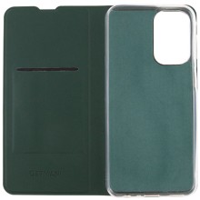 Кожаный чехол книжка GETMAN Elegant (PU) для Motorola Moto G14 – Зеленый