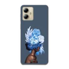 Чехлы (ART) Цветы на Motorola MOTO G14 (VPrint) (Цветы на голове)